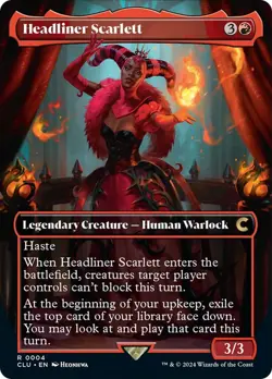MTG Headliner Scarlett (Borderless) [Ravnica: Clue Edition] Near Mint Magic - Image 1