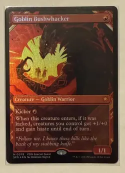Goblin Bushwhacker Showcase Foil - Mythic - Special Guests Foundations MTG - Image 1