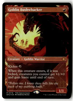 MTG - Goblin Bushwhacker (Showcase) 78 Foil NM Special Guests - Image 1