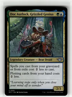 DOC AURLOCK, GRIZZLED GENIUS Outlaws of Thunder Junction #201 OTJ(NM+)(MTG) - Image 1