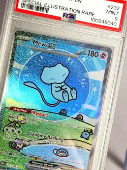 2024 MEW EX BUBBLE MEW PALDEAN FATES SIR FULL ART POKEMON PSA 9 MINT #232 - Image 1
