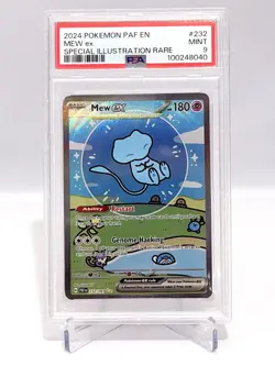 2024 MEW EX BUBBLE MEW PALDEAN FATES SIR FULL ART POKEMON PSA 9 MINT #232 - Image 3