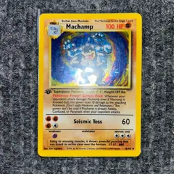 Vintage 1998 Pokemon - Base Set - Machamp - 8/102 Holo 1st Edition - Near Mint - Image 2