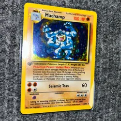Vintage 1998 Pokemon - Base Set - Machamp - 8/102 Holo 1st Edition - Near Mint - Image 3