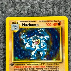 Vintage 1998 Pokemon - Base Set - Machamp - 8/102 Holo 1st Edition - Near Mint - Image 5
