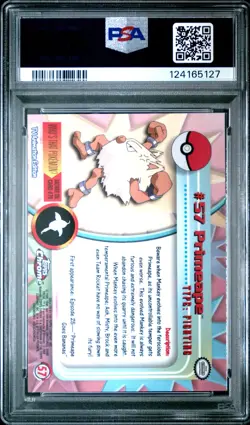 2000 TOPPS CHROME POKEMON T.V. #57 PRIMEAPE PSA 9 - Image 2