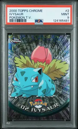 2000 TOPPS CHROME POKEMON T.V. #2 IVYSAUR PSA 9 - Image 1