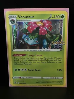 Venusaur - 003/078 - Holo Rare Pokemon Go Pokemon Lightly Played, English - Image 1