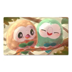 Pokemon Table Playmat Rowlet TCG CCG Play Pad Trading Card Game Mat Mousepad - Image 1