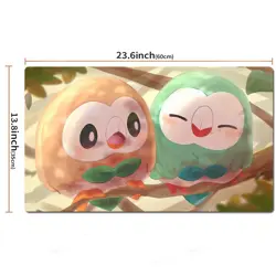 Pokemon Table Playmat Rowlet TCG CCG Play Pad Trading Card Game Mat Mousepad - Image 2