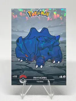 Rhyhorn #111 - Cracked Ice Holo - Crystal Dark Black 2025 - Pokemon Card - Image 1