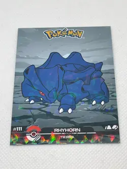Rhyhorn #111 - Cracked Ice Holo - Crystal Dark Black 2025 - Pokemon Card - Image 3