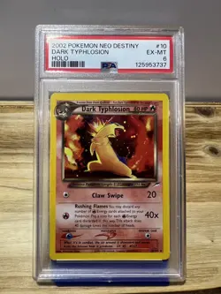 2002 Pokemon Dark Typhlosion Holo PSA 6 Neo Destiny Card 10/105 - Image 1