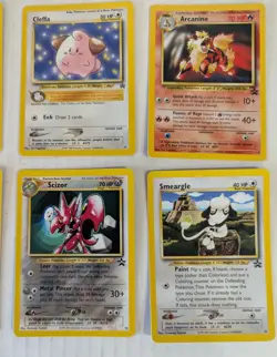 8 VTG Pokemon Black Star Promo Cards Arcanine Cleffa Scizor Pikachu Mew Togepi - Image 3