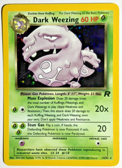 Pokemon TCG Dark Weezing Rare Holo Card #14/82 Team Rocket - Image 1