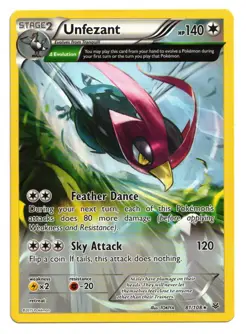 Pokemon Card: Unfezant Full Art 81/108 XY Roaring Skies Set Rare! NM - Image 1