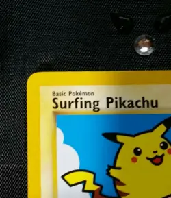 Surfing Pikachu Pokemon WOTC Movie BLACK STAR PROMO RARE #28 NM Low best offer - Image 3