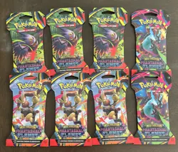 Pokemon TCG Phantasmal Flames Sleeved Booster Pack Lot Of 8 - Image 1