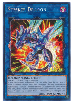 Striker Dragon RA01-EN046 Platinum Secret Rare 1st Ed NM Yugioh - Image 1
