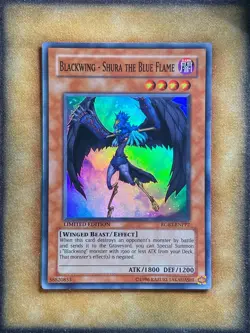 Yugioh Blackwing - Shura the Blue Flame RGBT-ENPP2 Super Rare Limited Edition LP - Image 1