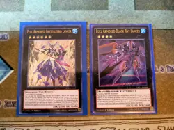 YUGIOH FULL ARMORED BLACK RAY LANCER + CRYSTALZERO LANCER DUSA ULTRA 1ST ED - Image 1