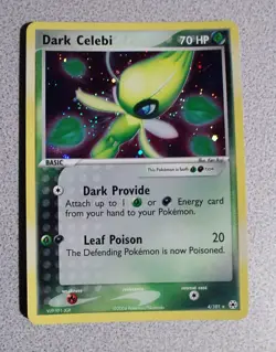 Dark Celebi - 4/101 - Pokemon Ex Hidden Legends Holo Card LP - Image 1