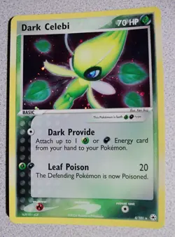 Dark Celebi - 4/101 - Pokemon Ex Hidden Legends Holo Card LP - Image 3