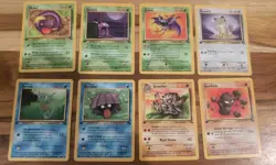 Pokemon TCG - 1st Edition Fossil Lot (8 Cards) WOTC 1999 - Ekans, Graveler,... - Image 1