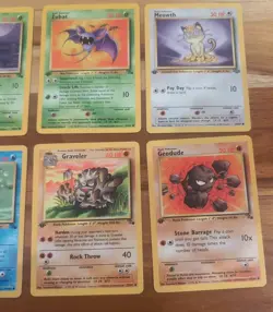 Pokemon TCG - 1st Edition Fossil Lot (8 Cards) WOTC 1999 - Ekans, Graveler,... - Image 3
