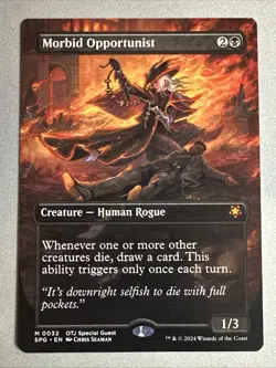 MTG / Morbid Opportunist / SPG / #32 / Regular (Borderless) / Mythic / NM - Image 1