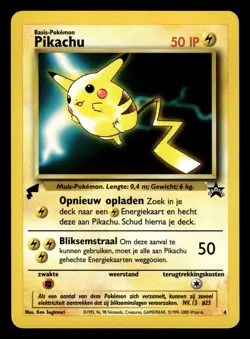 Pikachu 4 Gold Tail Dutch World Promo Pokemon Card - Image 1