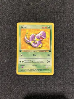 1999 Pokemon 1st Edition Ekans 46/62 Excellent Condition Fossil - Image 1
