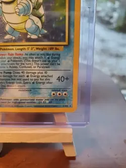 Blastoise Pokemon Base Set Holo Rare 2/102 Vintage 1999 Sleeved Played Condition - Image 5