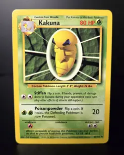 Pokemon TCG - KAKUNA - 33/102 - Unlimited - WOTC - Base Set (1999) - NM - Image 1