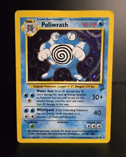 Pokemon TCG - POLIWRATH #15 - HOLO RARE - UNLIMITED - BASE SET 2 (2000) - HP/MP - Image 1
