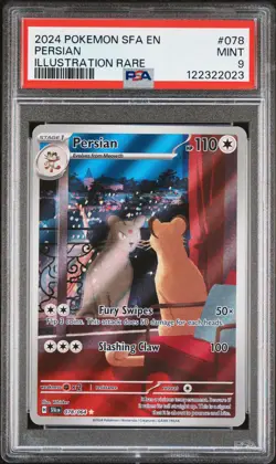 PERSIAN 078/64 ILLUSTRATION RARE SFA EN-SHROUDED FABLE POKEMON PSA 9 - Image 1