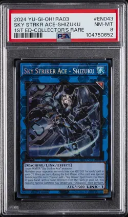 2024 YU-GI-OH! RA03-QUARTER CENTURY BONANZA SKY STRIKER ACE - SHIZUKU PSA 8 - Image 1