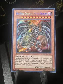 Yugioh - Red-Eyes Darkness Metal Dragon LCJW-EN050 1st Edition Secret Rare NM - Image 1