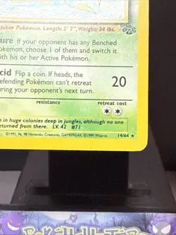 Pokemon Card Victreebel 14/64 Holo Rare Jungle Set WOTC Played - Image 4
