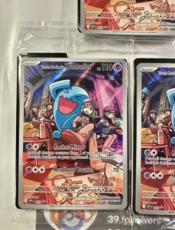 Team Rocket's Wobbuffet 203 Promo Cards Holo 5 Card Lot Sealed - Image 2