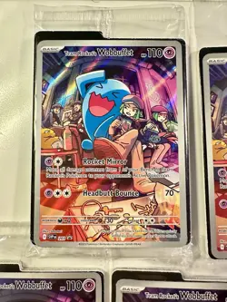 Team Rocket's Wobbuffet 203 Promo Cards Holo 5 Card Lot Sealed - Image 5