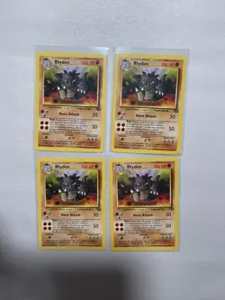 Rhydon 45/64 Jungle- 4 Card Lot Near Mint Pokemon Vintage WOTC - Image 1