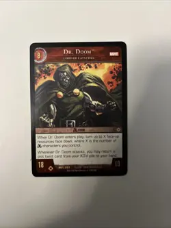 VS System: Dr. Doom Lord of Latveria Marvel TCG CCG Card Rare - Image 1