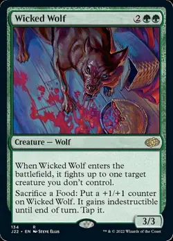 1x Wicked Wolf - Jumpstart 2022 - Near Mint, English - MTG! - Image 1