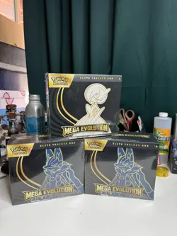 Pokemon Mega Evolution Elite Trainer Box ETB Set of 3 Factory Sealed - Image 1