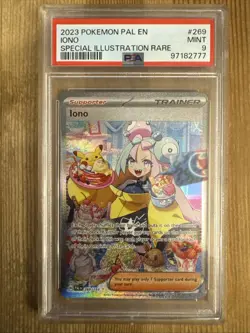 Pokemon Iono 269/193 Paldea Evolved Special Illustration Rare Full Art PSA 9 - Image 1