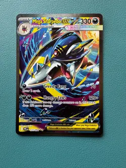 Mega Sharpedo ex 127/094 Special Illustration Rare Phantasmal Flames Pokemon - Image 1