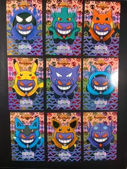 GENGAR PONCHO SET POKEMON DATABASE HALLOWEEN Set Rainbow HOLO PERU US SELLER - Image 1