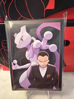 Pokemon TCG Destined Rivals ETB Sleeves Giovanni & Mewtwo 65 Sleeves SEALED NEW - Image 1