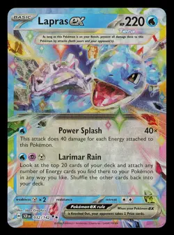 Lapras ex 032/142 Stellar Crown Double Rare NM/Mint Pokemon TCG - Image 1